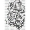 ROSAS MICROFONO NOTAS MUSICALES