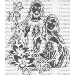 CORAZON CRISTO Y VIRGEN FLORES