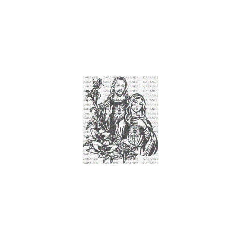 CORAZON CRISTO Y VIRGEN FLORES