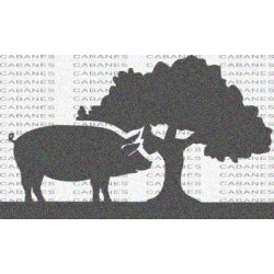 SILUETA CERDO ARBOL
