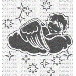 ANGEL DORMIDO NUBE ESTRELLAS