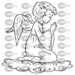 ANGEL REZANDO NUBE