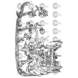 PAISAJE ARBOL PUEBLO