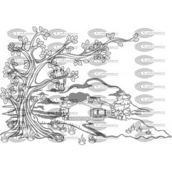 PAISAJE ARBOL PUEBLO