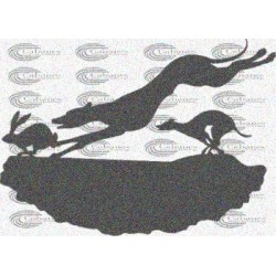 PERRO GALGO CAZANDO